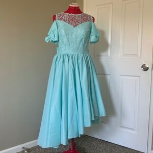 Vintage light blue formal dress